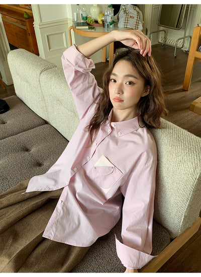 contrast pocket shirt