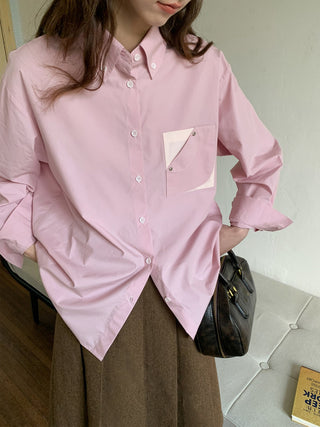 contrast pocket shirt