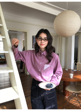 contrast pocket shirt