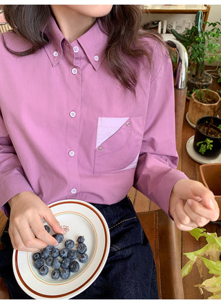 contrast pocket shirt