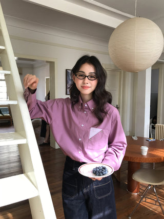 contrast pocket shirt