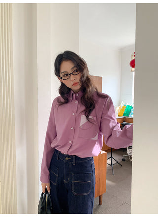 contrast pocket shirt
