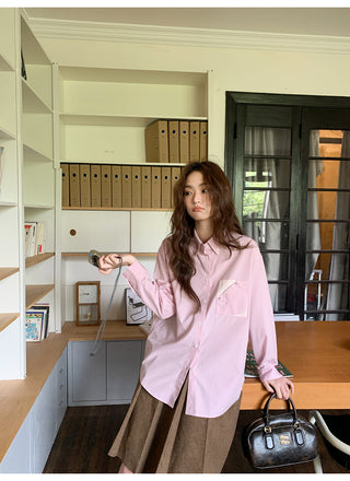 contrast pocket shirt