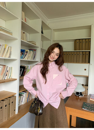 contrast pocket shirt
