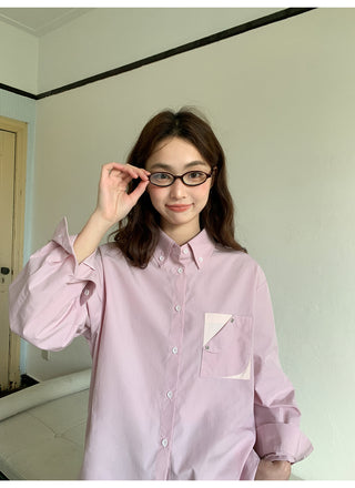 contrast pocket shirt