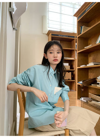 contrast pocket shirt