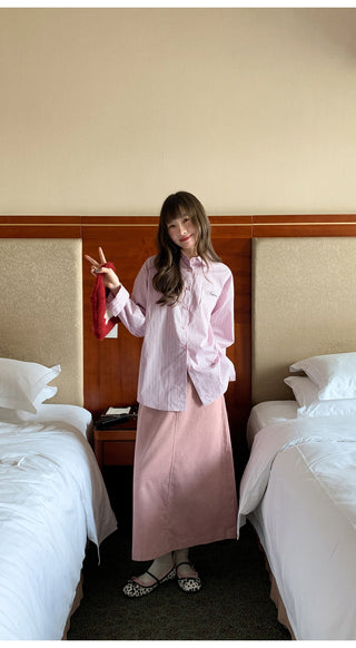 letter striped shirt