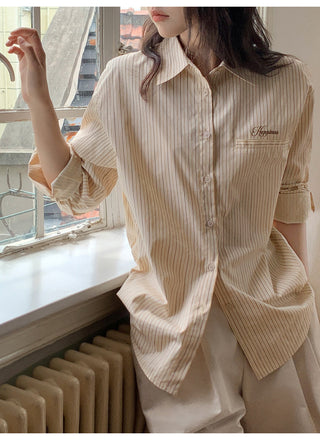 letter striped shirt