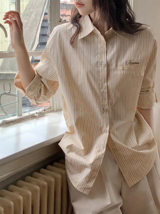 letter striped shirt