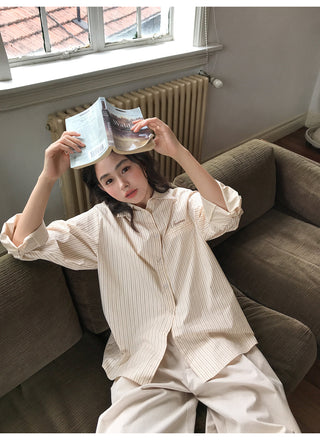 letter striped shirt