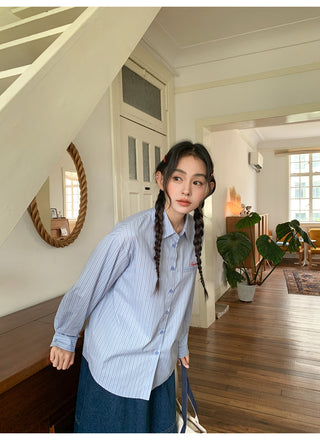letter striped shirt