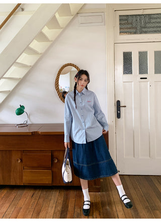 letter striped shirt