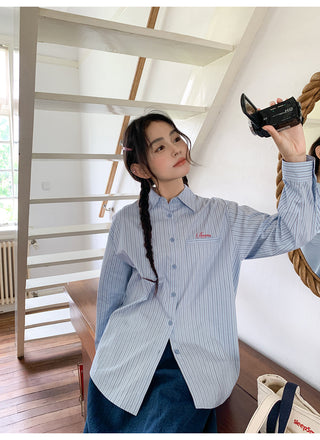 letter striped shirt