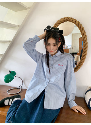 letter striped shirt