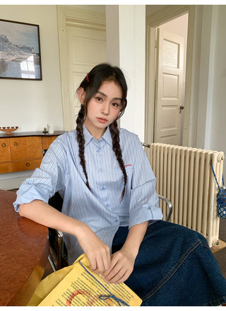 letter striped shirt