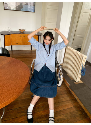letter striped shirt