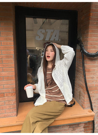 lace hooded jacket