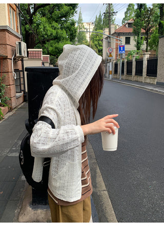 lace hooded jacket