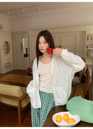 lace hooded jacket