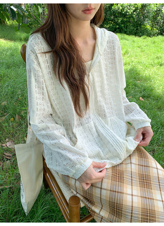 lace hooded jacket