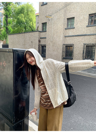 lace hooded jacket