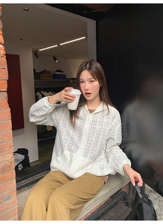 lace hooded jacket