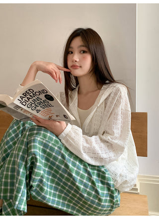 lace hooded jacket