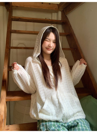 lace hooded jacket
