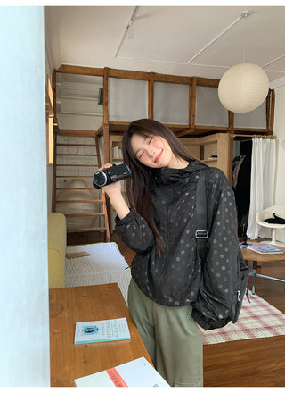 polka dot hoodie