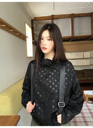 polka dot hoodie