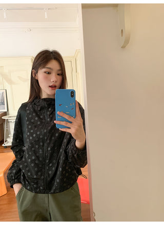 polka dot hoodie