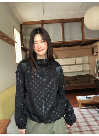 polka dot hoodie
