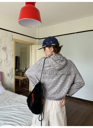 polka dot hoodie