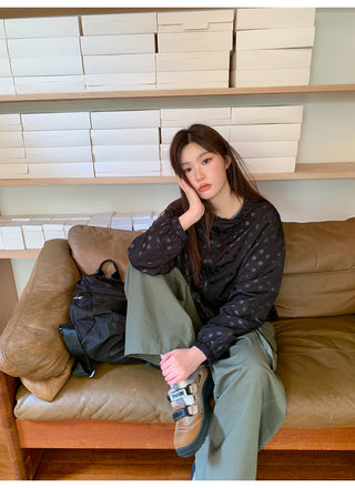 polka dot hoodie
