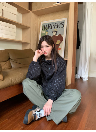 polka dot hoodie