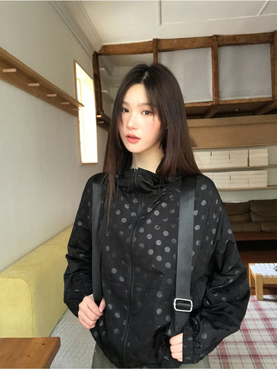polka dot hoodie