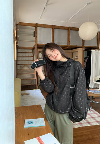 polka dot hoodie