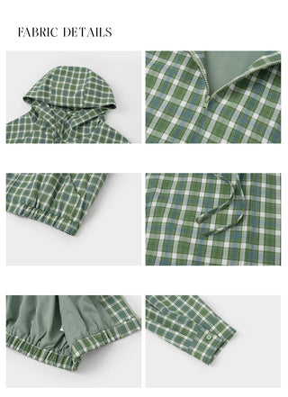 green plaid hoodie
