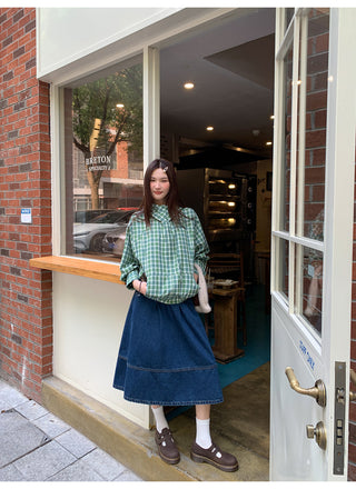 green plaid hoodie
