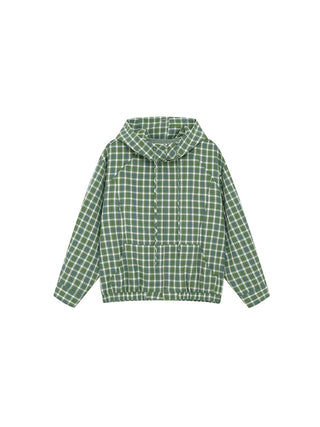 green plaid hoodie