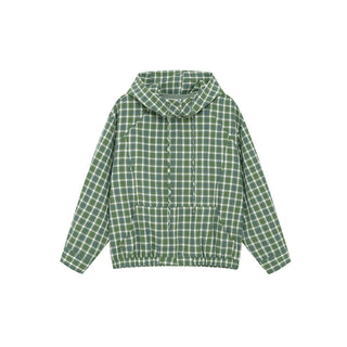 green plaid hoodie