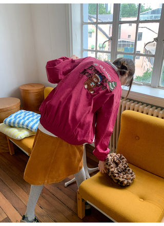 plaid embroidered coat