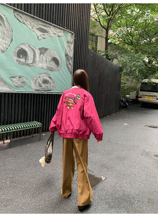 plaid embroidered coat