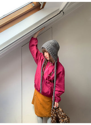 plaid embroidered coat
