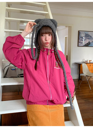 plaid embroidered coat