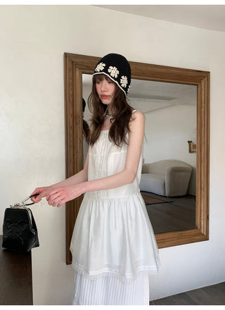 lace sling dress