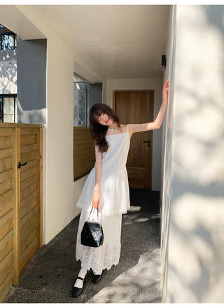 lace sling dress