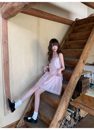 lace sling dress