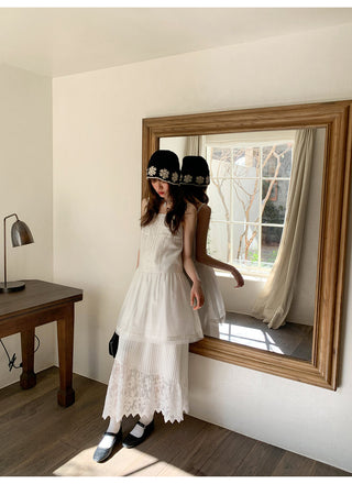 lace sling dress