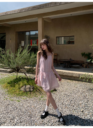 lace sling dress